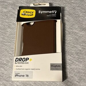 New iPhone 16 MagSafe OtterBox Symmetry Series case Cactus-based leather